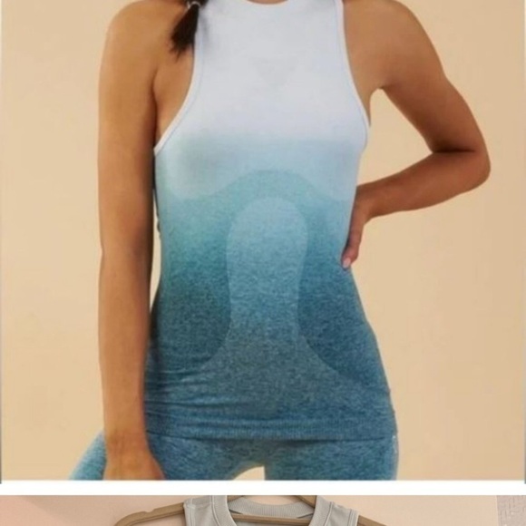Gymshark Blue Ombré Seamless Vest Racerback Tank Medium - Picture 1 of 14